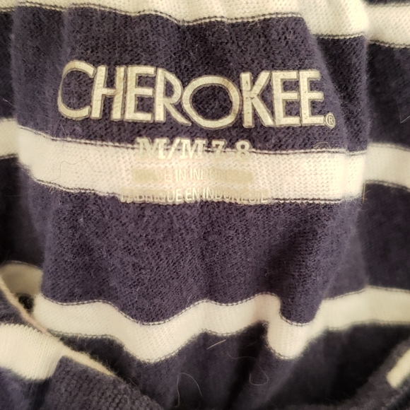 Cherokee girls blue & white blouse 7/8 - Picture 2 of 2